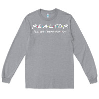 Heather Grey realtor Long Sleeve Tee - DesigneFamous
