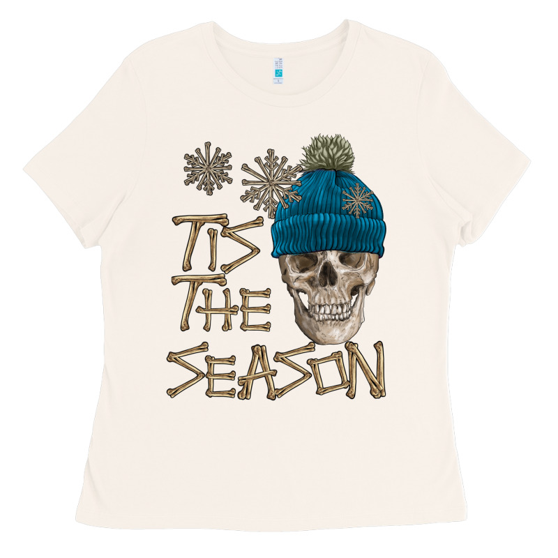 Skull Tis The Season Winter Ladies Tee by FaDigitalArtStudio | Teevron