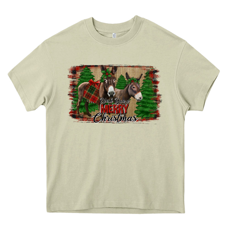 Donkey Christmas Heavy Core Tee by Jasminsmagicworld | Teevron