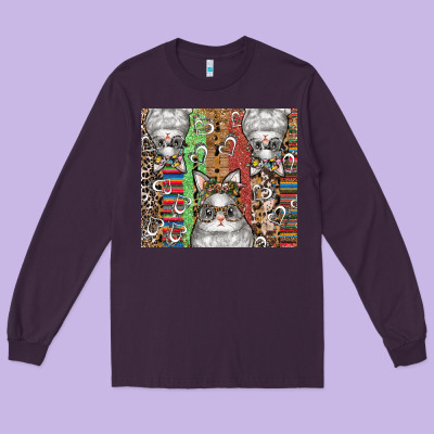 Easter Long Sleeve Tee Designed By Cowhidedigitalart