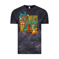 Cloud Black Just Here For The Pie Vintage Tee - FaDigitalArtStudio