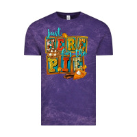 Cloud Purple Just Here For The Pie Vintage Tee - FaDigitalArtStudio