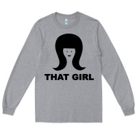 Heather Grey that girl Long Sleeve Tee - DesigneFamous