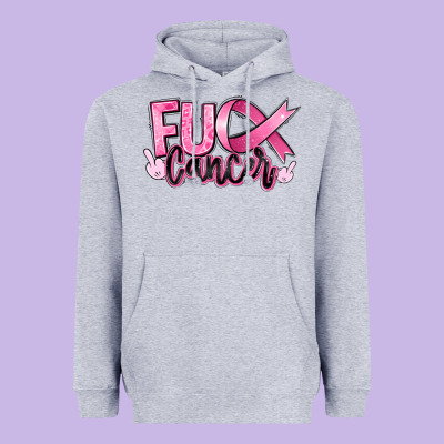 Fuck Breast Cancer Heavyweight Hoodie Designed By Ranaportraitstore