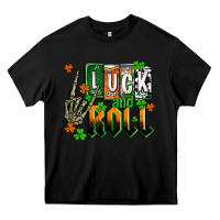 Black St. Patrick's Luck and roll Heavy Core Tee - OliviaCreatesArt