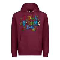 Burgundy i teach au some kids Premium Hoodie - Artiststas
