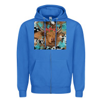 True Royal western roses cow Zipper Hoodie - RanaPortraitStore