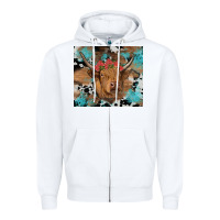 White western roses cow Zipper Hoodie - RanaPortraitStore