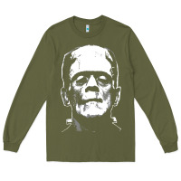 Army Green frankenstein Long Sleeve Tee - DesigneFamous