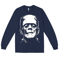 Navy frankenstein Long Sleeve Tee - DesigneFamous
