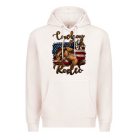 Pale Pink cowboy up rodeo bucking bronco Premium Hoodie - Jasminsmagicworld