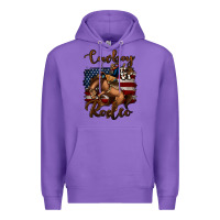 Purple cowboy up rodeo bucking bronco Premium Hoodie - Jasminsmagicworld