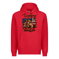 Red cowboy up rodeo bucking bronco Premium Hoodie - Jasminsmagicworld