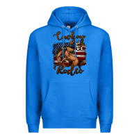 True Royal cowboy up rodeo bucking bronco Premium Hoodie - Jasminsmagicworld