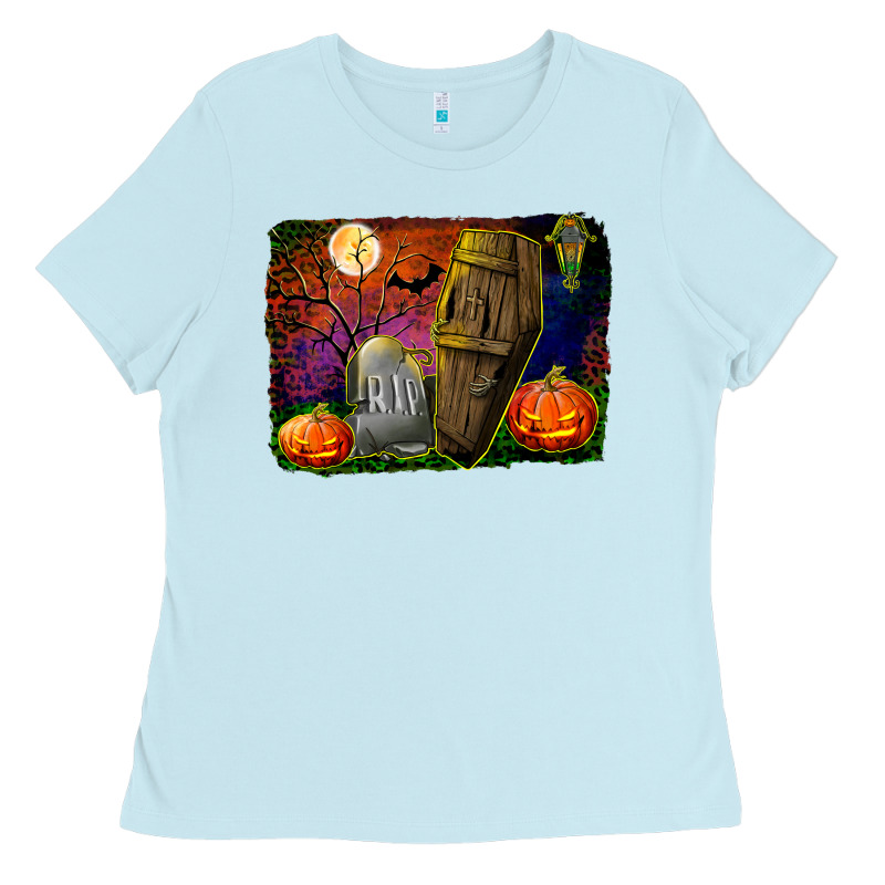 Headstone And Coffin Background Ladies Tee by BundleAndBundleShop | Teevron