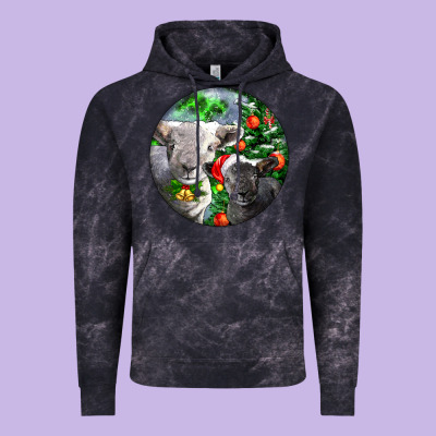 Christmas Southdown Baby Sheeps Vintage Hoodie Designed By Lillyallendesigns