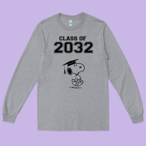 Funny Graduation Class Of 2032 Long Sleeve Tee Designed By Designefamous