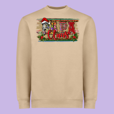 Christmas Western Papa Claus Heavyweight Sweatshirt Designed By Ranaportraitstore