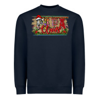 Navy Christmas Western Papa Claus Heavyweight Sweatshirt - RanaPortraitStore