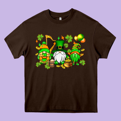 St. Patrick's Day Gnomes Heavy Core Tee Designed By Oliviacreatesart