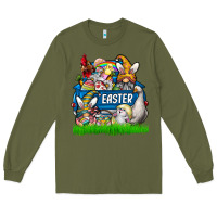 Army Green easter Long Sleeve Tee - CowhideDigitalArt