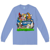 Colony Blue easter Long Sleeve Tee - CowhideDigitalArt