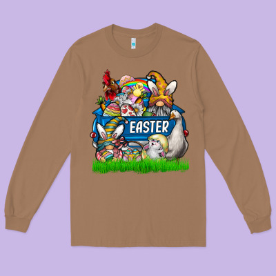 Easter Long Sleeve Tee Designed By Cowhidedigitalart