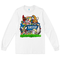 White easter Long Sleeve Tee - CowhideDigitalArt