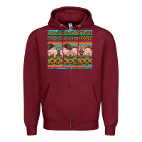 Burgundy western serape pigs Zipper Hoodie - RanaPortraitStore