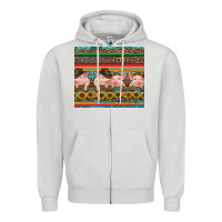 Dove Grey western serape pigs Zipper Hoodie - RanaPortraitStore