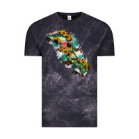 Cloud Black Baja California Sur State Of Mexico Map Vintage Tee - RanaPortraitStore