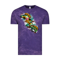 Cloud Purple Baja California Sur State Of Mexico Map Vintage Tee - RanaPortraitStore