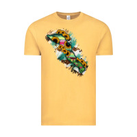 Vintage Mustard Baja California Sur State Of Mexico Map Vintage Tee - RanaPortraitStore