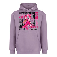 Lavender survivor breast cancer ribbon Heavyweight Hoodie - RanaPortraitStore