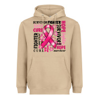 Mushroom survivor breast cancer ribbon Heavyweight Hoodie - RanaPortraitStore