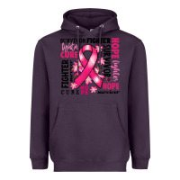 Plum survivor breast cancer ribbon Heavyweight Hoodie - RanaPortraitStore