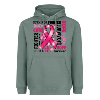 Sage survivor breast cancer ribbon Heavyweight Hoodie - RanaPortraitStore