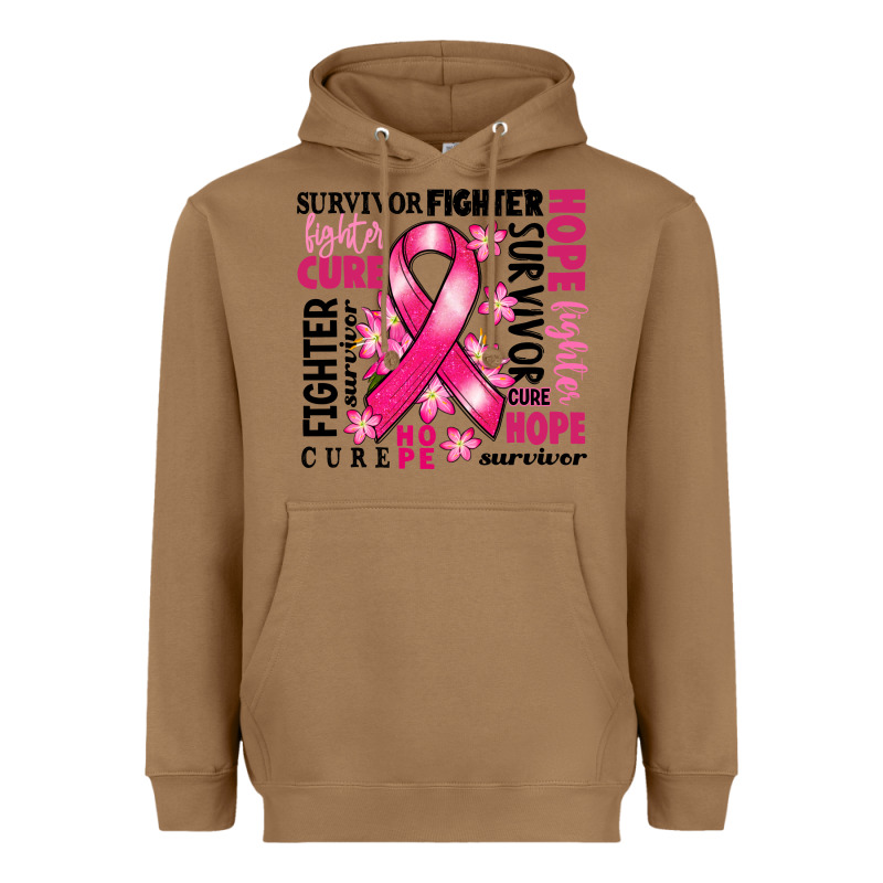 Survivor Breast Cancer Ribbon Heavyweight Hoodie by RanaPortraitStore | Teevron