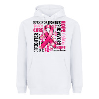 White survivor breast cancer ribbon Heavyweight Hoodie - RanaPortraitStore