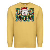 Antique Gold Christmas Dog Mom Husky Premium Sweatshirt - RanaPortraitStore
