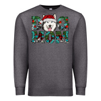 Charcoal Heather Christmas Dog Mom Husky Premium Sweatshirt - RanaPortraitStore