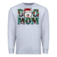 Heather Grey Christmas Dog Mom Husky Premium Sweatshirt - RanaPortraitStore