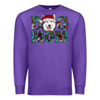 Purple Christmas Dog Mom Husky Premium Sweatshirt - RanaPortraitStore
