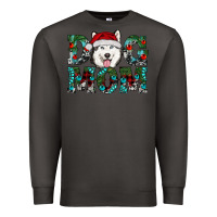 Smoke Christmas Dog Mom Husky Premium Sweatshirt - RanaPortraitStore