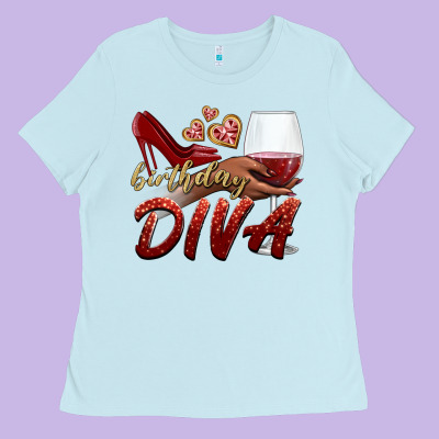 Birthday Diva Ladies Tee Designed By Bundleandbundleshop