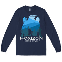 Navy horizon zero dawn Long Sleeve Tee - DesigneFamous