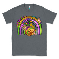 Charcoal Heather mardi gras rainbow Classic Tee - OliviaCreatesArt