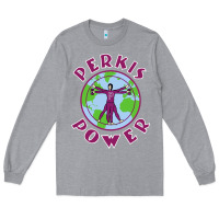 Heather Grey heavyweights power Long Sleeve Tee - DesigneFamous