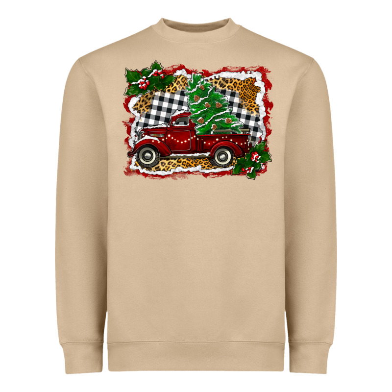 Christmas Truck With Christmas Tree Heavyweight Sweatshirt by RanaPortraitStore | Teevron