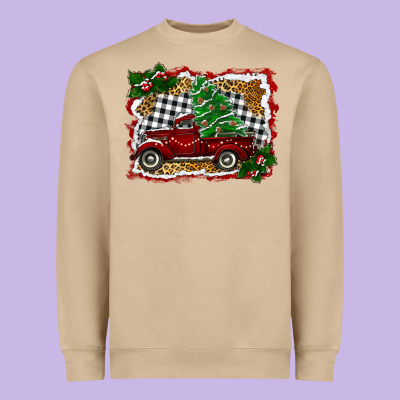 Christmas Truck With Christmas Tree Heavyweight Sweatshirt Designed By Ranaportraitstore